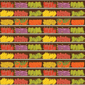 無縫模式的乳品部,牛奶貨架和新鮮健康的食物,在超市,選擇大的有機(jī)農(nóng)場產(chǎn)品的銷售在食品商店,酸奶背景矢量圖